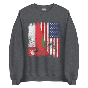 Oman USA Flag - Half American Sweatshirt