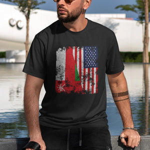 Oman USA Flag - Half American T-Shirt