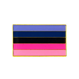 Omnisexual Pride Flag Lapel Pins - LGBTQIA2S+ Enamel Pin Flag