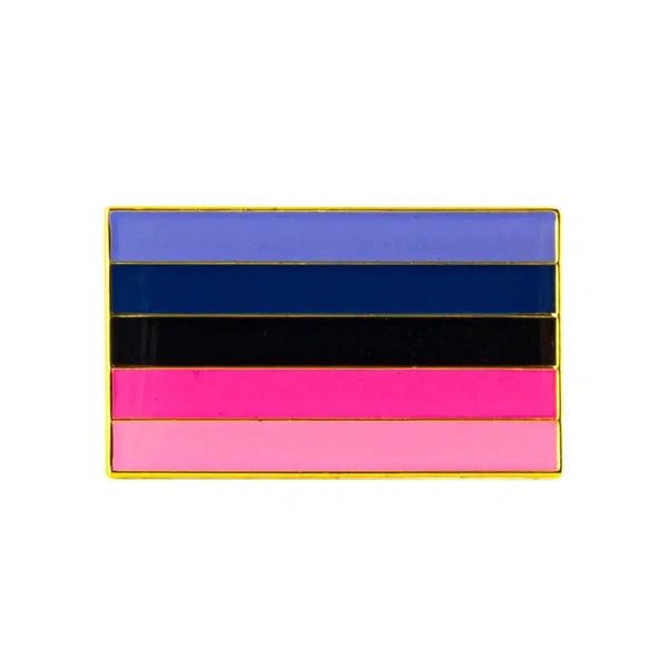 Omnisexual Pride Flag Lapel Pins - LGBTQIA2S+ Enamel Pin Flag