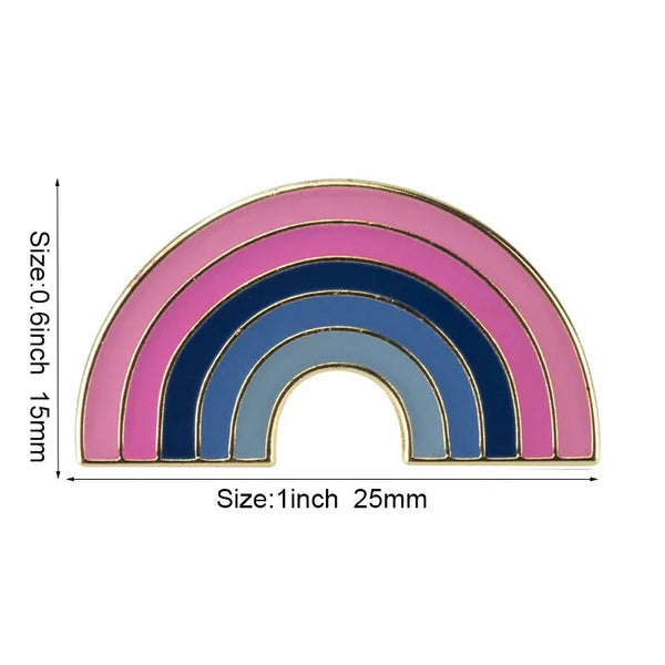 Omnisexual Pride Flag Lapel Pins - LGBTQIA2S+ Enamel Pin Flag