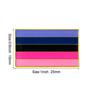 Omnisexual Pride Flag Lapel Pins - LGBTQIA2S+ Enamel Pin Flag