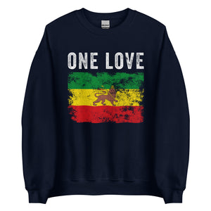 One Love Ethiopian Lion of Judah Flag Sweatshirt
