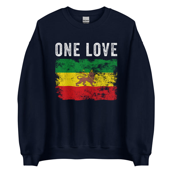 One Love Ethiopian Lion of Judah Flag Sweatshirt
