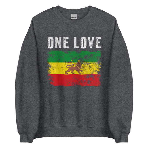 One Love Ethiopian Lion of Judah Flag Sweatshirt