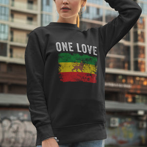 One Love Ethiopian Lion of Judah Flag Sweatshirt