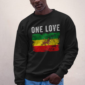 One Love Ethiopian Lion of Judah Flag Sweatshirt