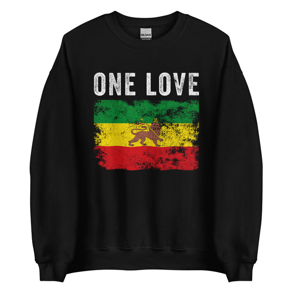 One Love Ethiopian Lion of Judah Flag Sweatshirt