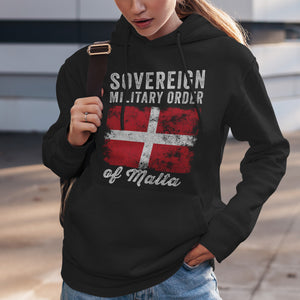 Order of Malta Flag Distressed Hoodie