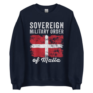 Order of Malta Flag Distressed Sweatshirt
