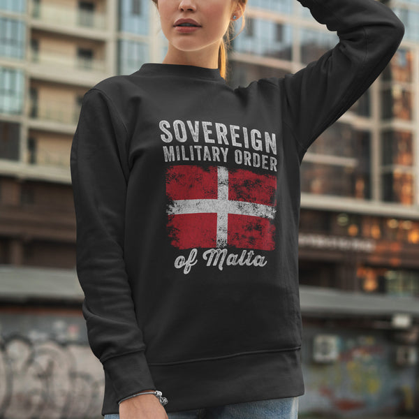 Order of Malta Flag Distressed Sweatshirt