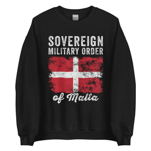 Order of Malta Flag Distressed Sweatshirt