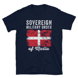 Order of Malta Flag Distressed T-Shirt