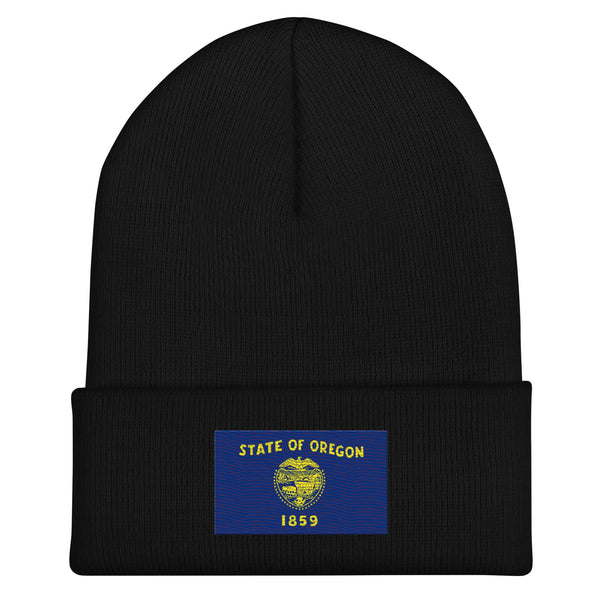 Oregon State Flag Beanie - Embroidered Winter Hat