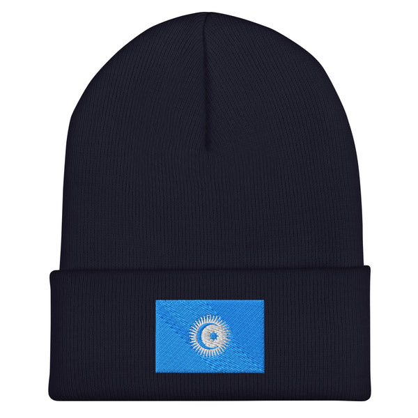 Organization Of Turkic States Flag Beanie - Embroidered Winter Hat