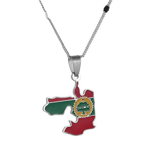 Oromia Flag Map Necklace