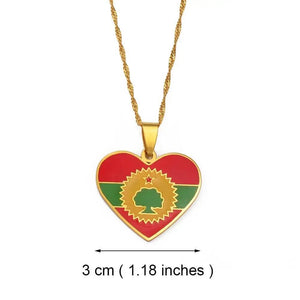 Oromia Flag Map Necklace