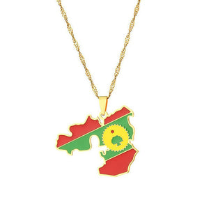 Oromia Flag Map Necklace