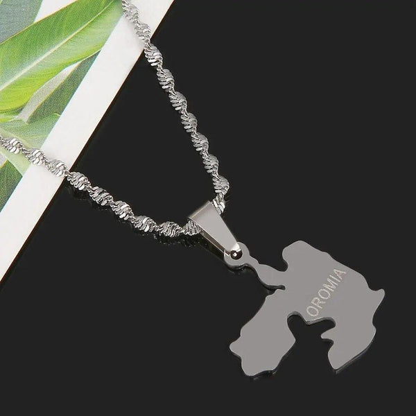 Oromia Map Necklace