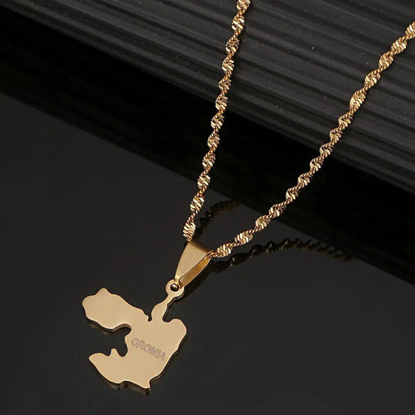 Oromia Map Necklace