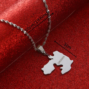 Oromia Map Necklace