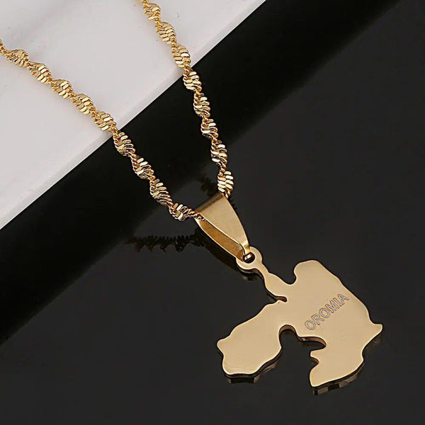 Oromia Map Necklace