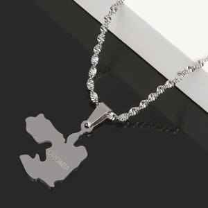 Oromia Map Necklace