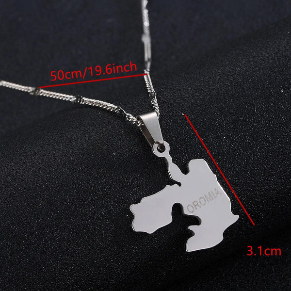 Oromia Map Necklace