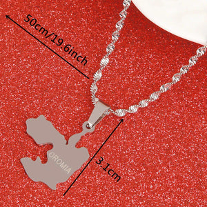 Oromia Map Necklace