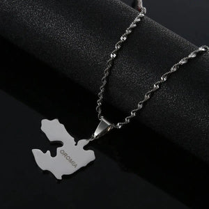 Oromia Map Necklace