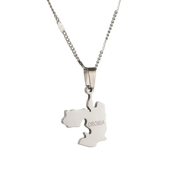 Oromia Map Necklace