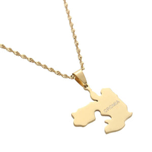 Oromia Map Necklace