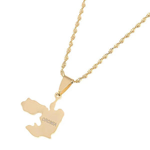 Oromia Map Necklace