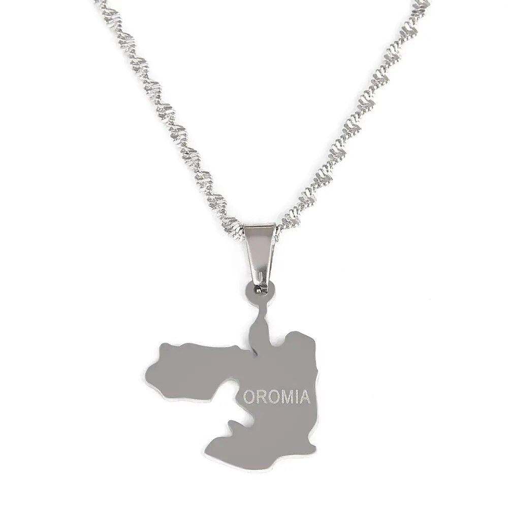 Oromia Map Necklace