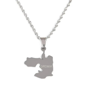 Oromia Map Necklace