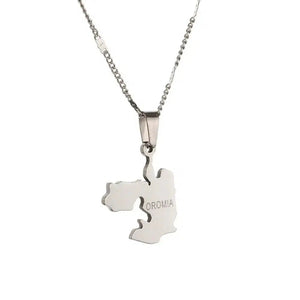 Oromia Map Necklace