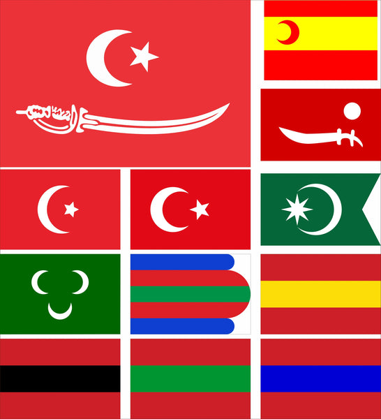 Ottoman Empire Flags - 90x150cm(3x5ft) - 60x90cm(2x3ft)
