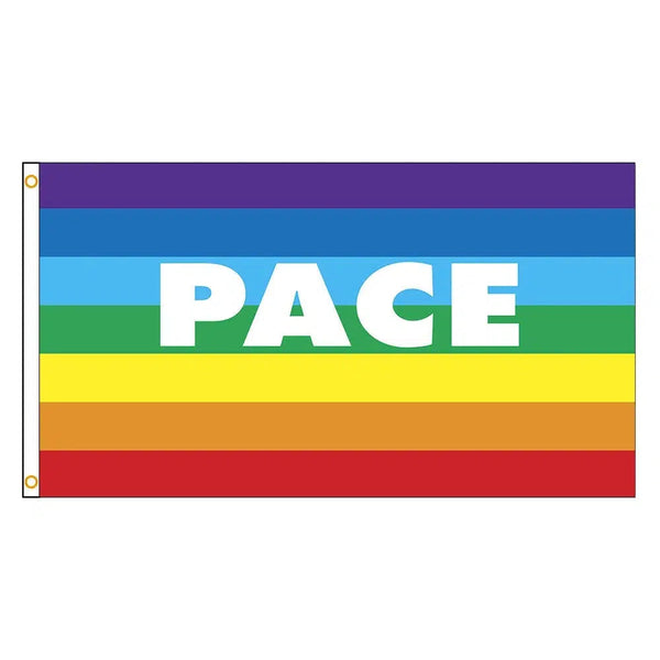 Pace/Peace Pride Flag - 90x150cm(3x5ft) - 60x90cm(2x3ft) - LGBTQIA2S+