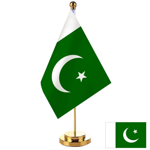 Pakistan Desk Flag - Small Office Table Flag