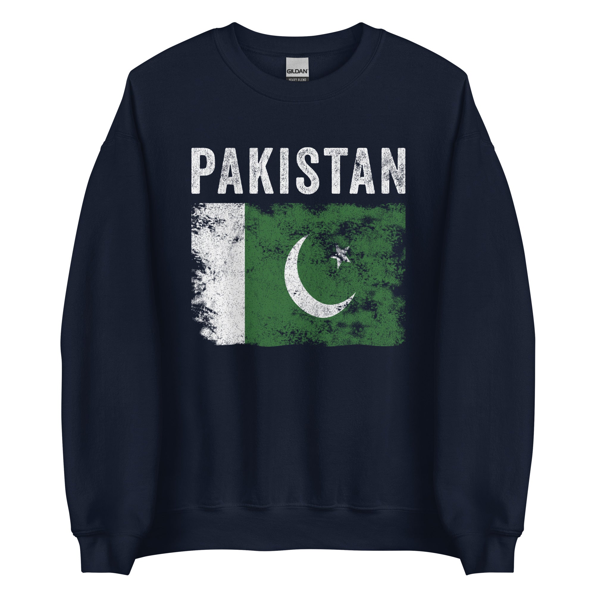 Pakistan Flag Distressed Pakistani Flag Sweatshirt - Flag Nation