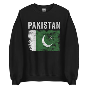 Pakistan Flag Distressed Pakistani Flag Sweatshirt