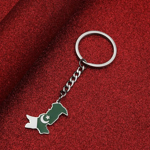 Pakistan Flag Map Keychain