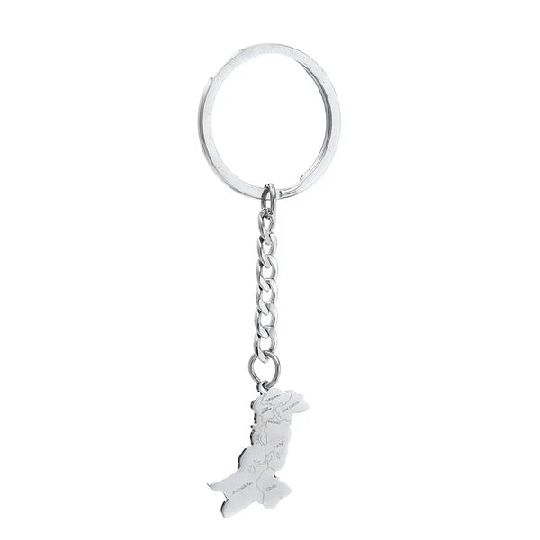 Pakistan Flag Map Keychain