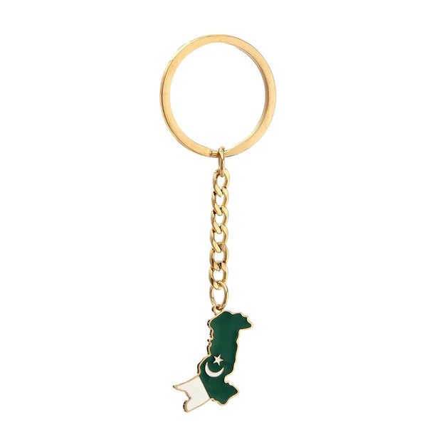 Pakistan Flag Map Keychain