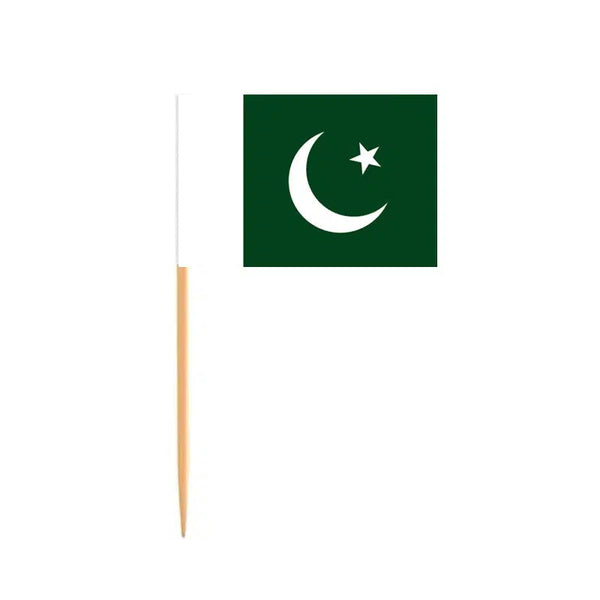 Pakistan Flag Toothpicks - Cupcake Toppers (100Pcs)