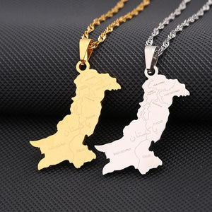 Pakistan Map Necklace