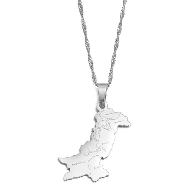 Pakistan Map Necklace