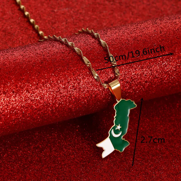 Pakistan Map Necklace