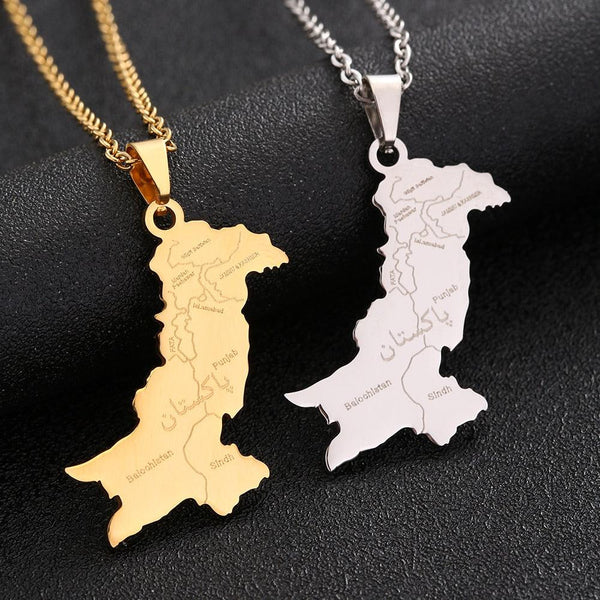 Pakistan Map Necklace