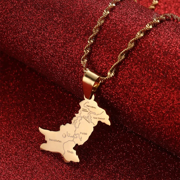 Pakistan Map Necklace